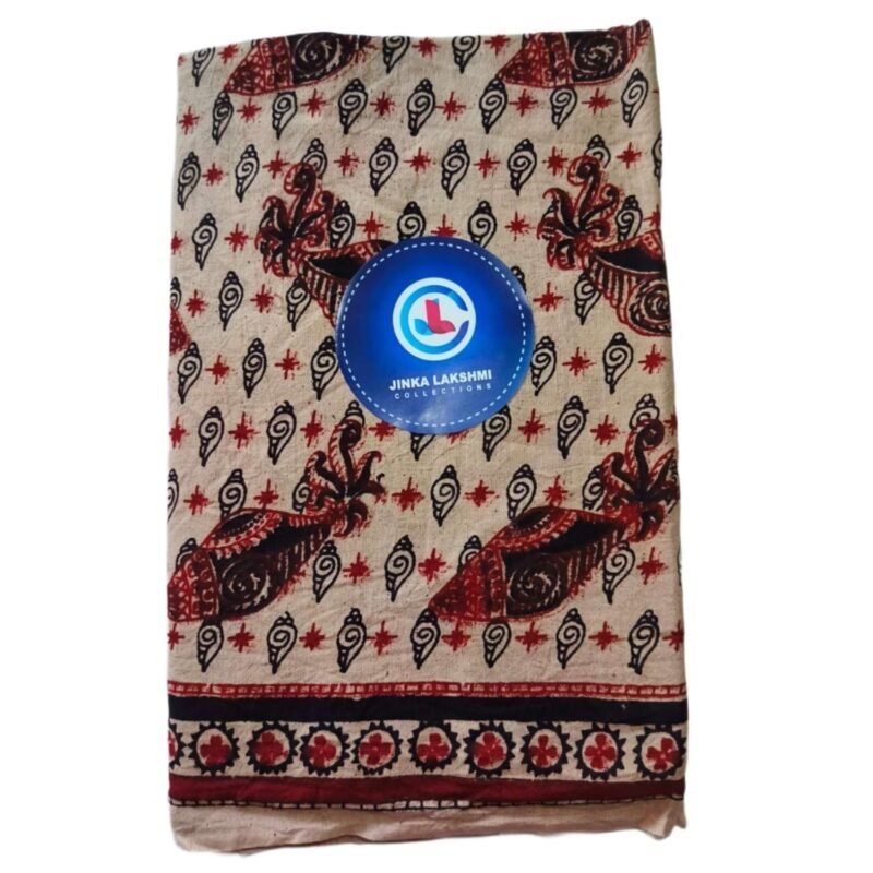 Kalamkari Cotton Lungi 2.25 Meters Unstitched Folded