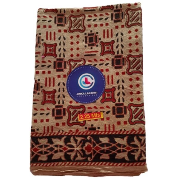 Kalamkari Cotton Lungi 2.25 Meters Unstitched Folded