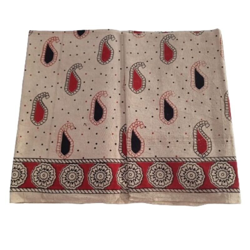 Kalamkari Cotton Lungi 2.25 Meters Unstitched Unfolded