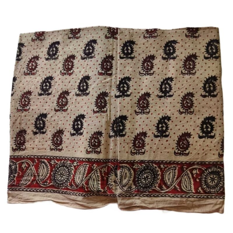 Kalamkari Cotton Lungi 2.25 Meters Unstitched Unfolded
