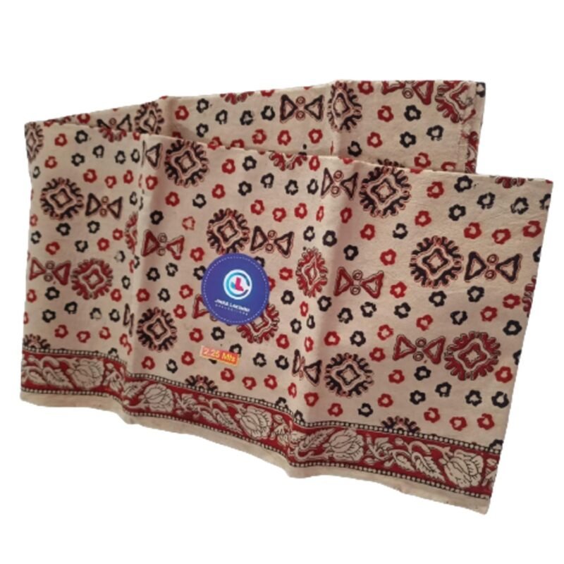 Kalamkari Cotton Lungi 2.25 Meters Unstitched Unfolded1