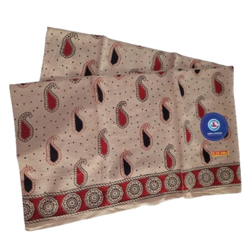 Kalamkari Cotton Lungi 2.25 Meters Unstitched Unfolded1