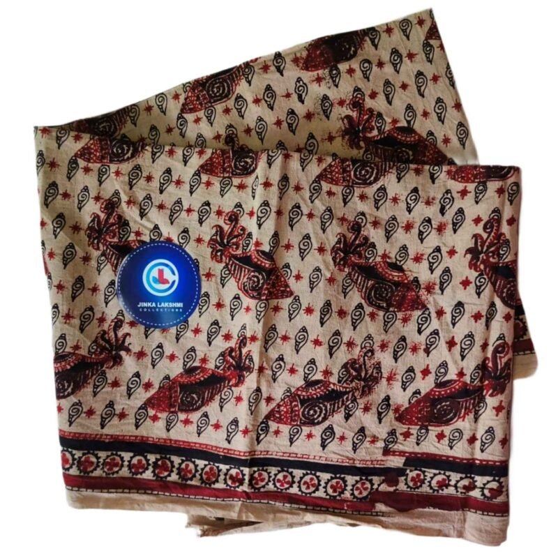 Kalamkari Cotton Lungi 2.25 Meters Unstitched Unfolded1