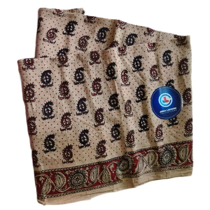 Kalamkari Cotton Lungi 2.25 Meters Unstitched Unfolded1