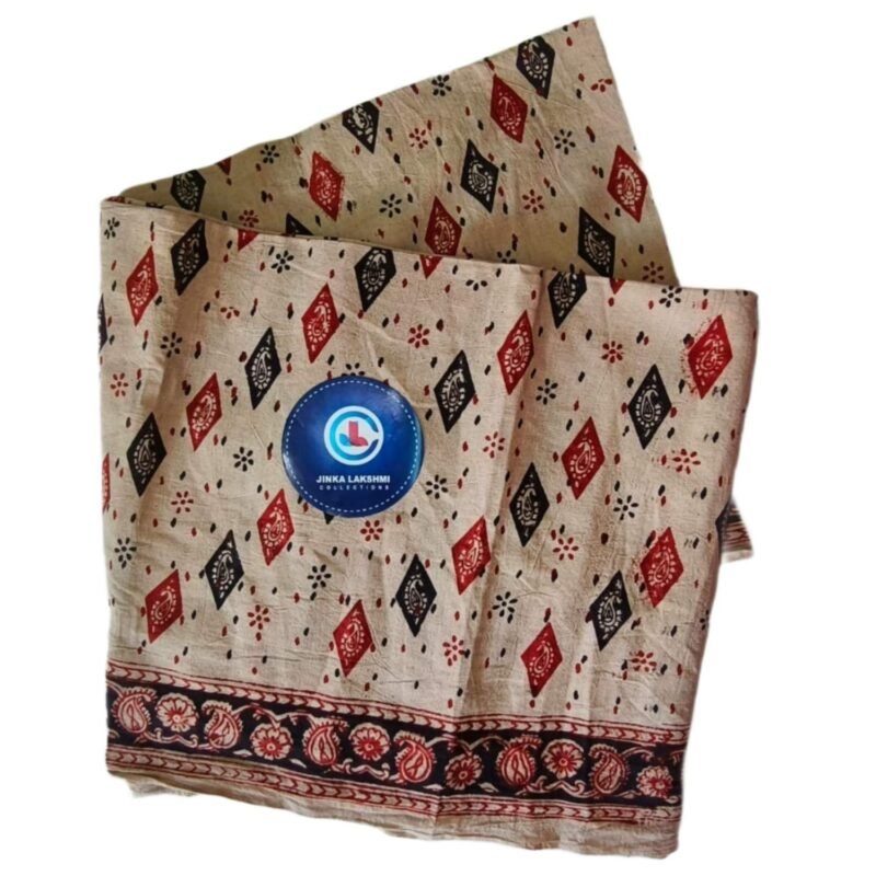 Kalamkari Cotton Lungi 2.25 Meters Unstitched Unfolded1