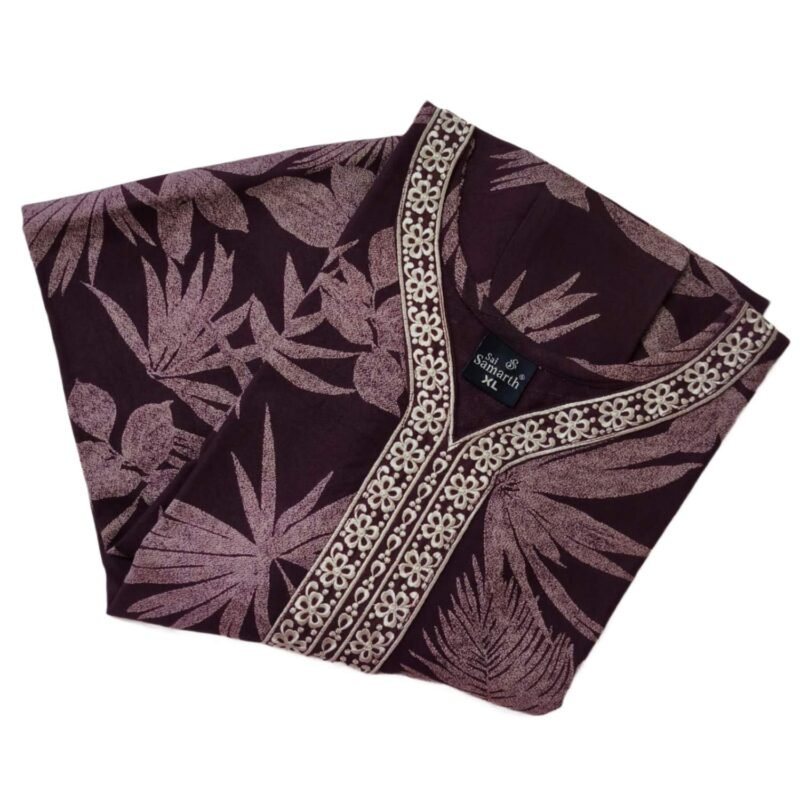 Maroon Alpine Nighty Unfolded