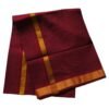 Maroon Cotton Lungi 2 Meters Unfolded1