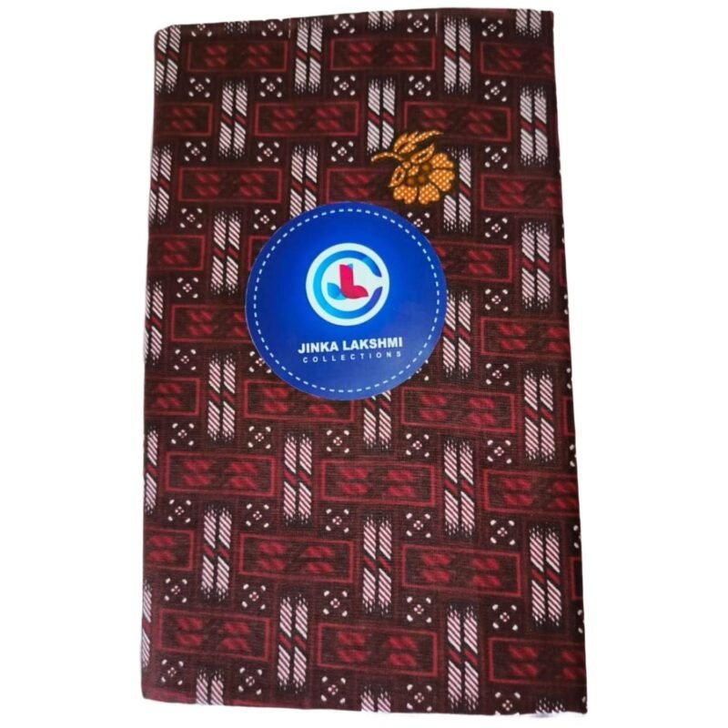 Maroon Cotton Printed Lungi 2 Meters Unstitched Folded