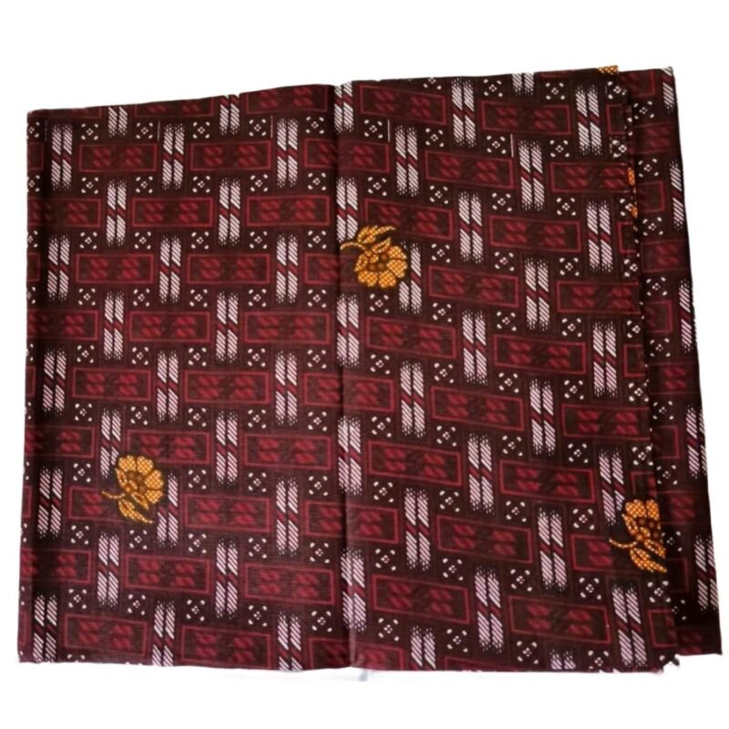 Maroon Cotton Printed Lungi 2 Meters Unstitched Unfolded