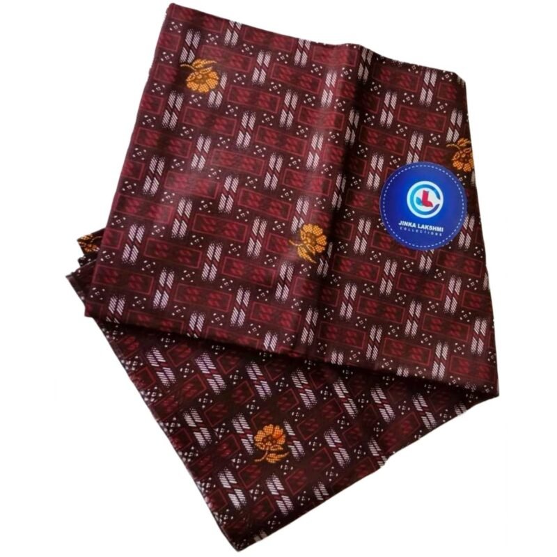 Maroon Cotton Printed Lungi 2 Meters Unstitched Unfolded1