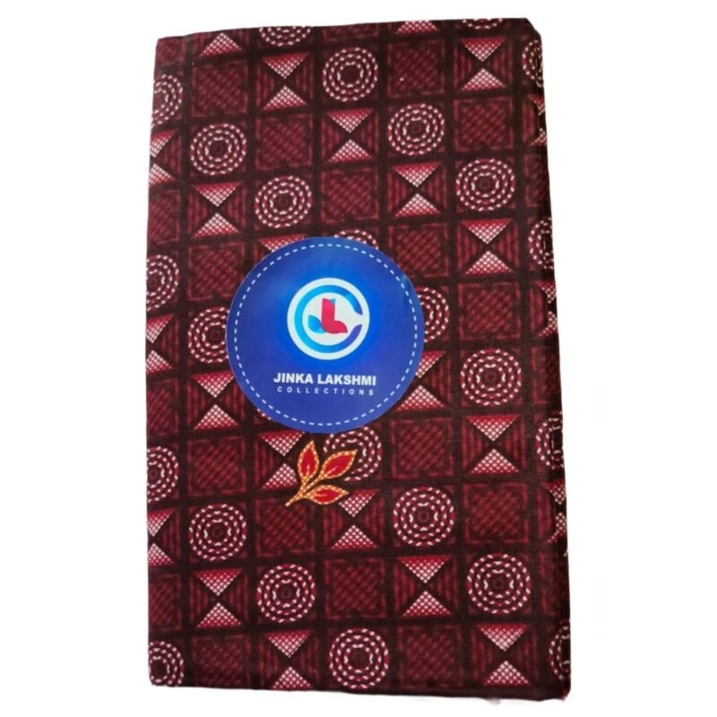 Maroon Cotton Printed Unstitched Lungi 2 Meters Folded