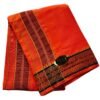 Orange Cotton Dhoti 10x6 Size Unfolded