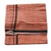 Orange Pure Cotton Lungi 2 Meters Unstitched Unfolded