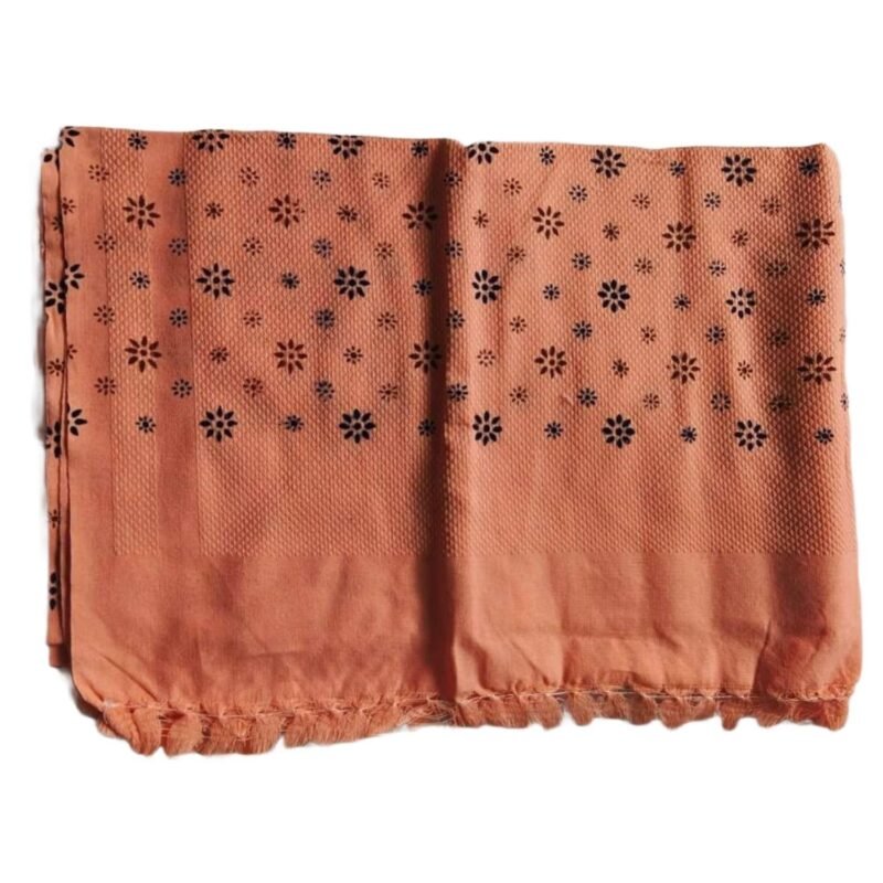 Peach Orange Cotton Bath Towel 36x72 Unfolded1