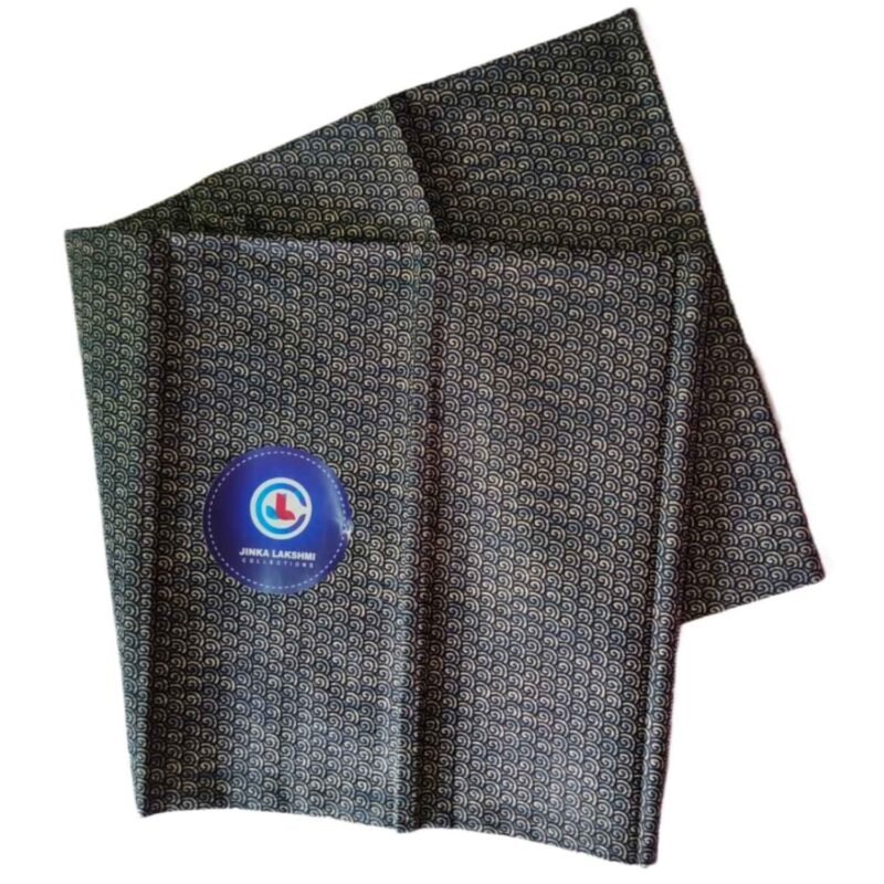 Peacock Blue Cotton Printed Lungi 2.25 Meters Unstitched Unfolded1