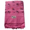 Pink Cotton Long Bath towel 36x72 Folded