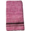 Pink Pure Cotton Lungi 2 Meters Unstitched Folded