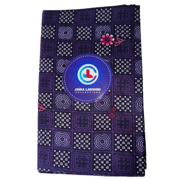 Purple Cotton Printed Unstitched Lungi 2 Meters Folded