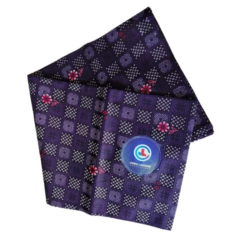 Purple Cotton Printed Lungi 2 Meters Unstitched Unfolded1