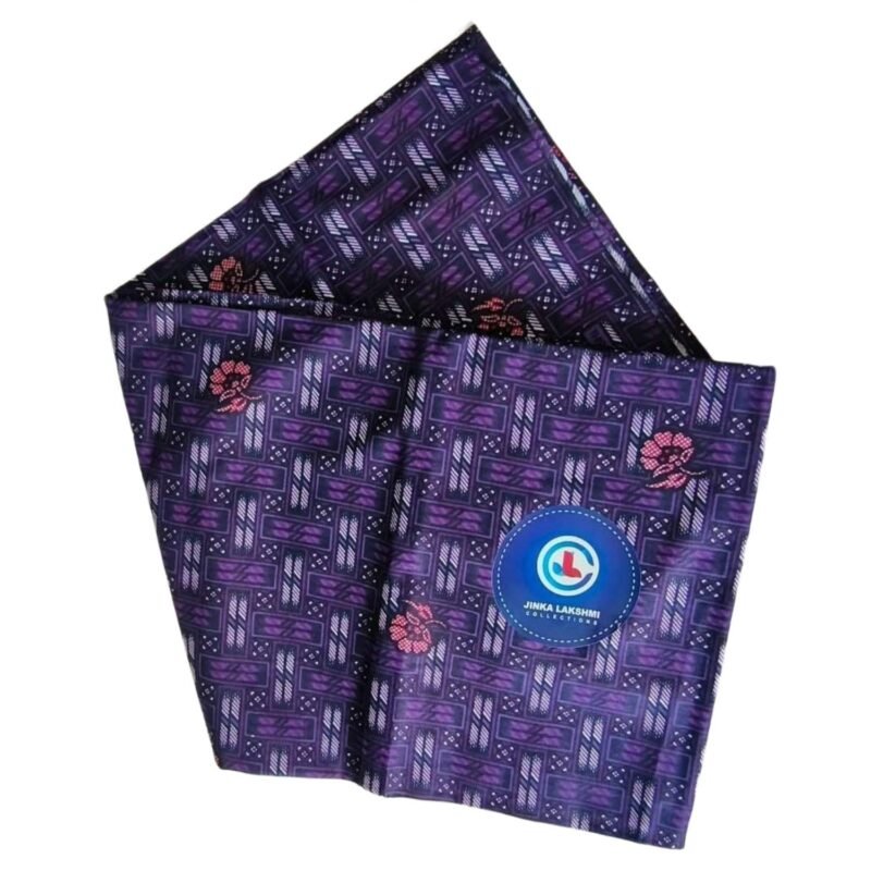 Purple Cotton Printed Lungi 2 Meters Unstitched Unfolded1