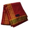 Dark Red Cotton Dhoti 10x6 Size Unfolded