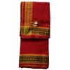 Dark Red Cotton Dhoti 10x6 Size Unfolded1