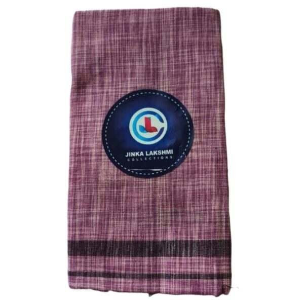 Violet Pure Cotton Lungi 2 Meters Unstitched Folded