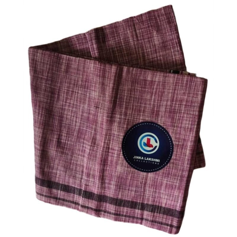 Violet Pure Cotton Lungi 2 Meters Unstitched Unfolded
