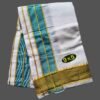 Elegant White Cotton Dhoti 9x5 Size Unfolded1