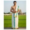 Elegant White Cotton Dhoti 9x5 Size lifestyle