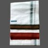 White Cotton Lungi 2.25 Meters Unstitched with Green & Maroon border Unfolded