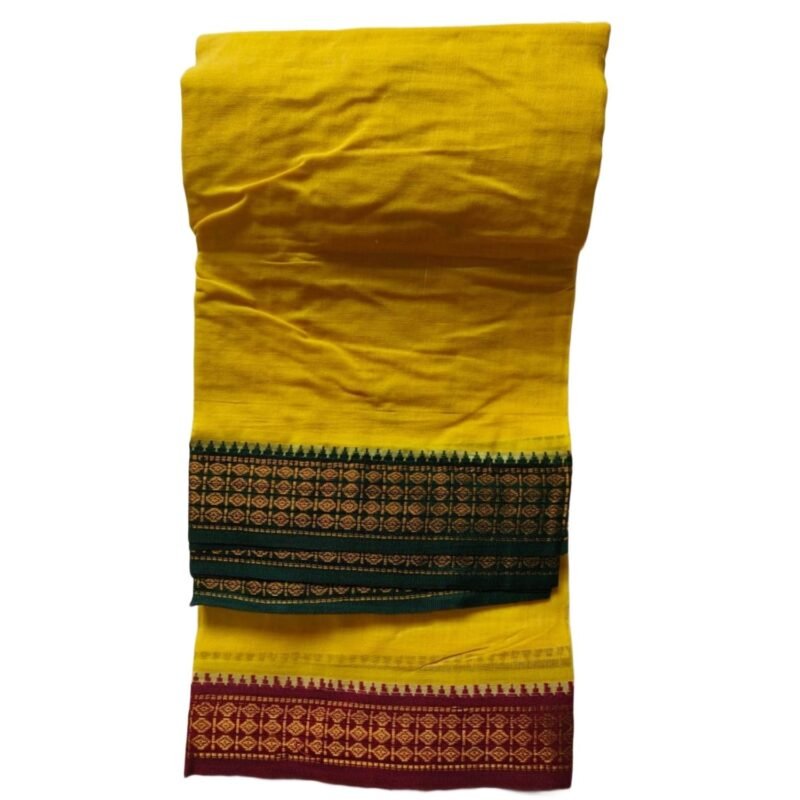 Yellow Cotton Dhoti 9x5 Size Unfolded1