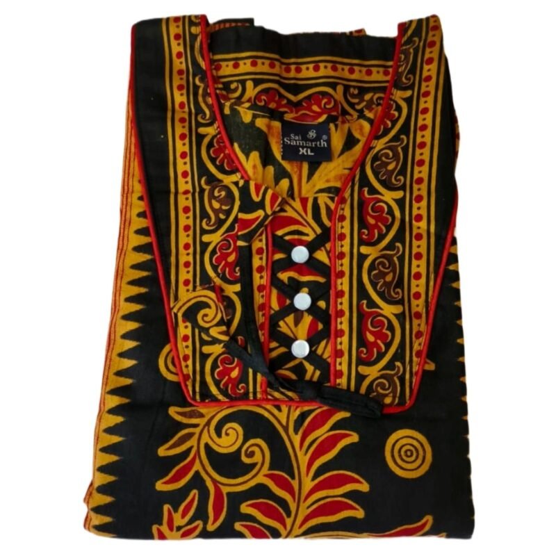 Yellow Cottin Nighty Folded