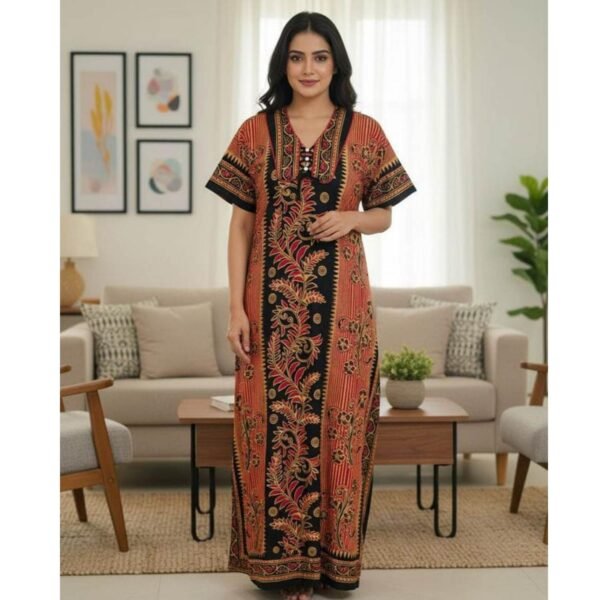 Yellow Cotton Nighty Lifestyle