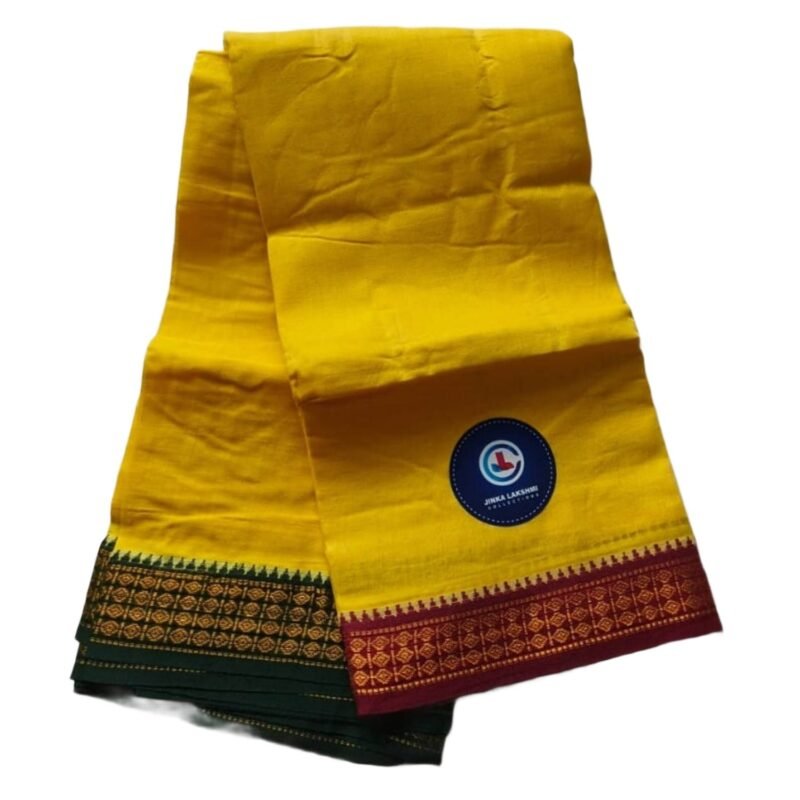 Yellow Cotton Dhoti 9x5 Size Unfolded