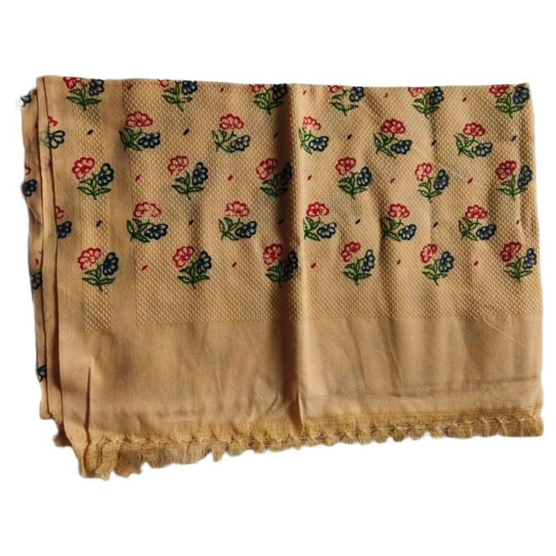 Yellow Cotton Long Bath Towel 36x72 Unfolded1