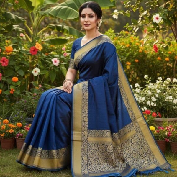 Art Silk Saree With Blouse For Women Model 1 Lifestyle
