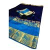 Art Silk Saree With Blouse For Women Unfolded
