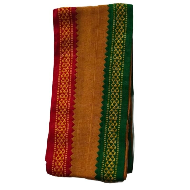 Beige Cotton Gamcha Angavastram Folded