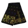 Black Cotton Silk Saree With Blouse For Women Unfolded