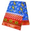 Blue Cotton Saree Unfolded