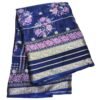 Blue Silk Saree For Women Unfolded