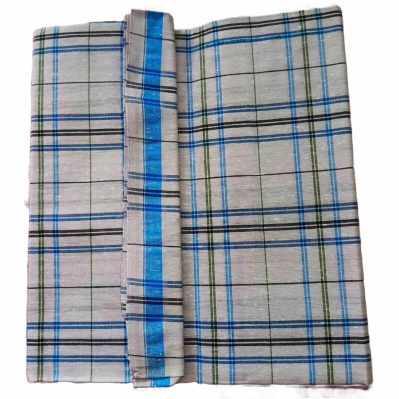 Checks Cotton Blend Lungi 2.25 Meters Unstitched Unfolded