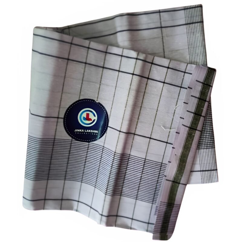 Checks Cotton Blend Lungi 2.25 Meters Unstitched Unfolded1