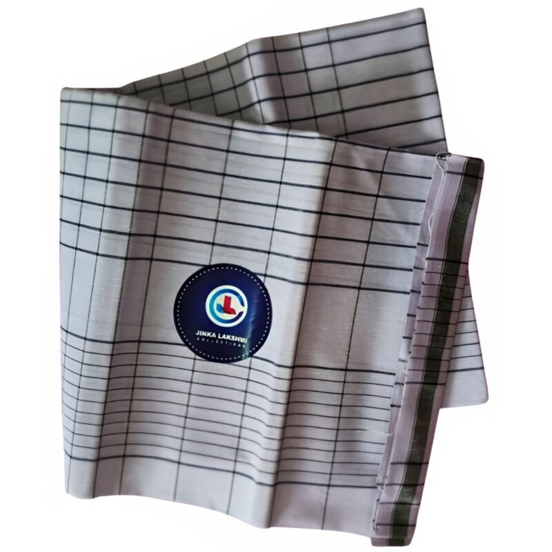 Checks Cotton Blend Lungi 2.25 Meters Unstitched Unfolded1