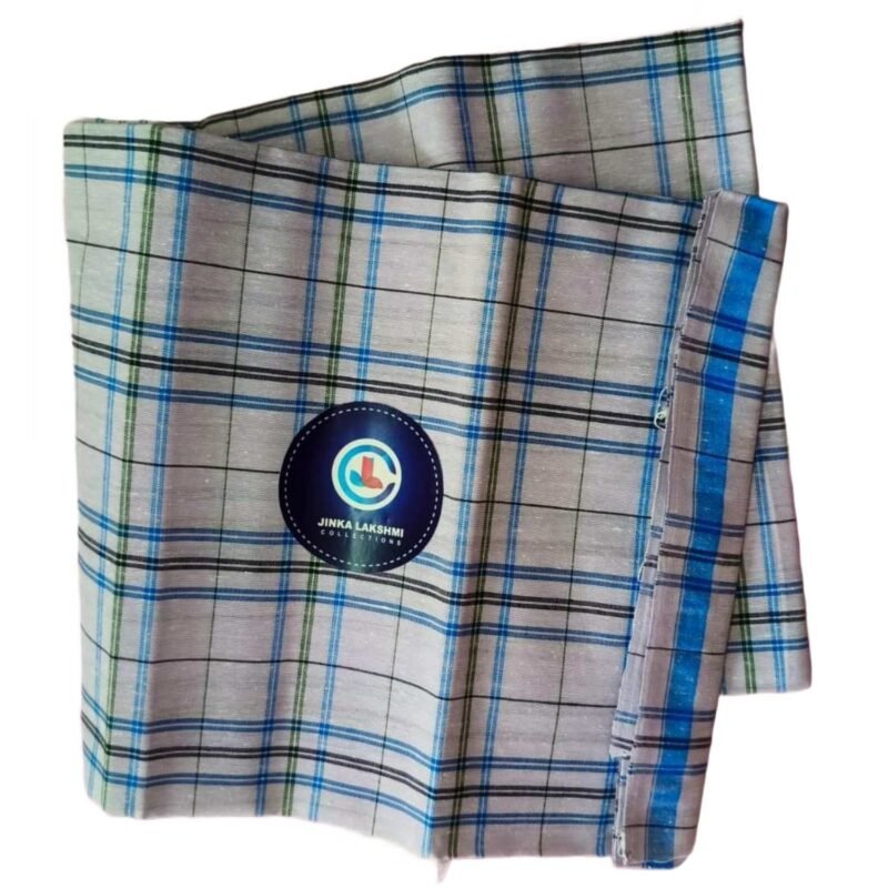 Checks Cotton Blend Lungi 2.25 Meters Unstitched Unfolded1
