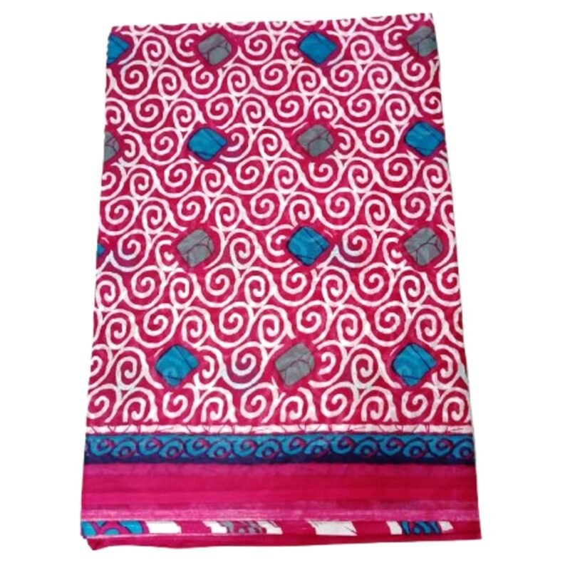 Pink Cotton Saree Folded