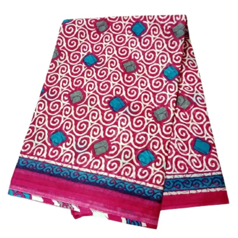 Pink Cotton Saree Unfolded