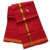 Dark Red Cotton Lungi 2 Meters Unstitched Unfolded1