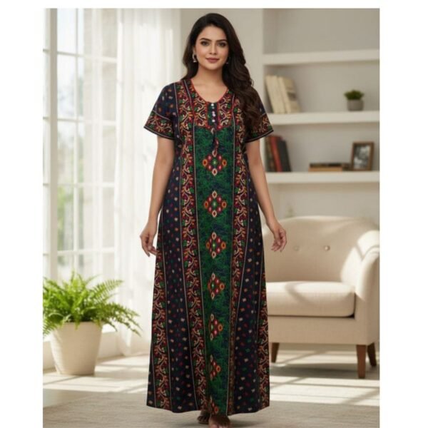 Jaipuri Cotton Nighty For Women Model 1 Lifestyle